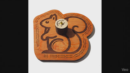 Squirrel 4 Lane Cribbage Board