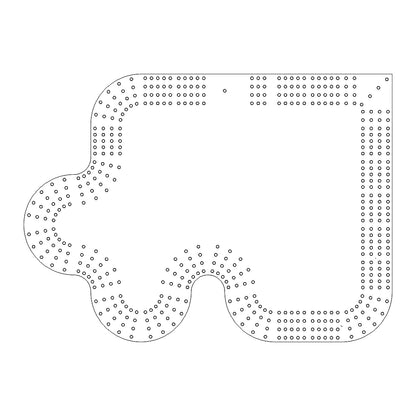 Puzzle Piece Corner 4 Lane Cribbage Board Pattern / Template