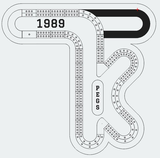 Custom Initials Cribbage Board