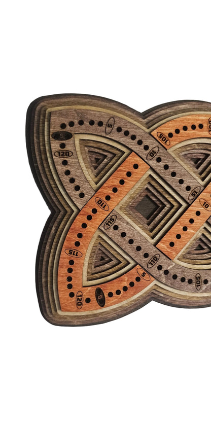 Multi Layer Celtic Knot Cribbage Board Digital Pattern