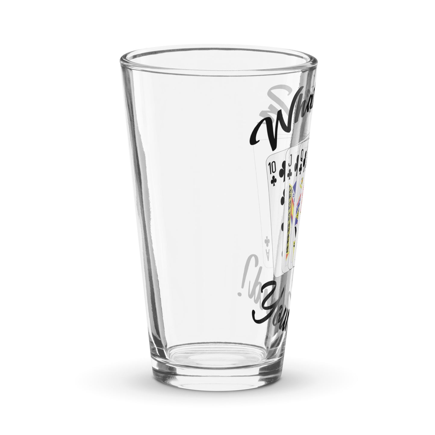 Clubs 29 Cribbage Hand 16 oz Shaker Pint Glass