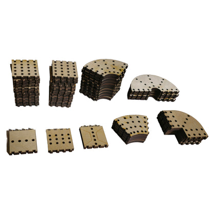 Cribbage Puzzle Pieces Set - Silver