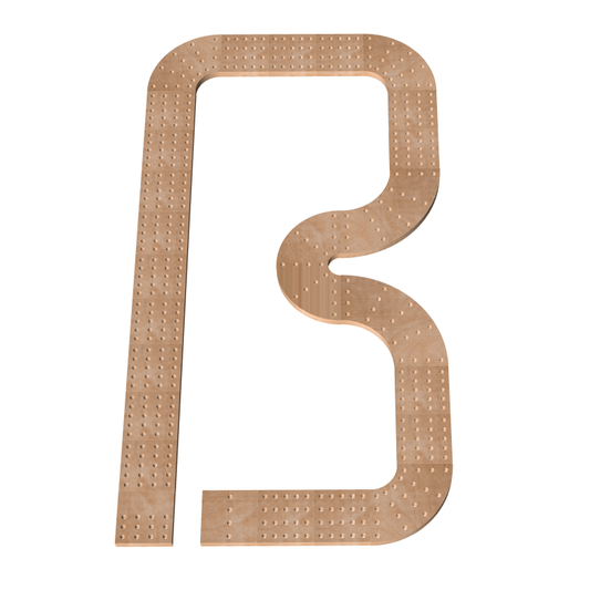 Letter B Cribbage Board Puzzle Piece Set