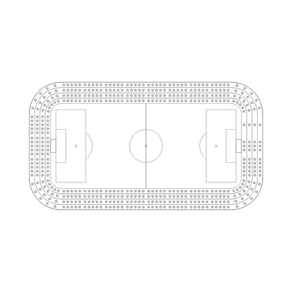 The Ultimate Stadium Series | 4-Lane Multi-Level Sports Cribbage Board Collection Templates