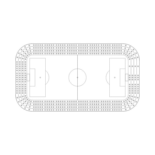 The Pitch Premiere | Soccer Court Multi-Level 4-Lane Cribbage Board Template