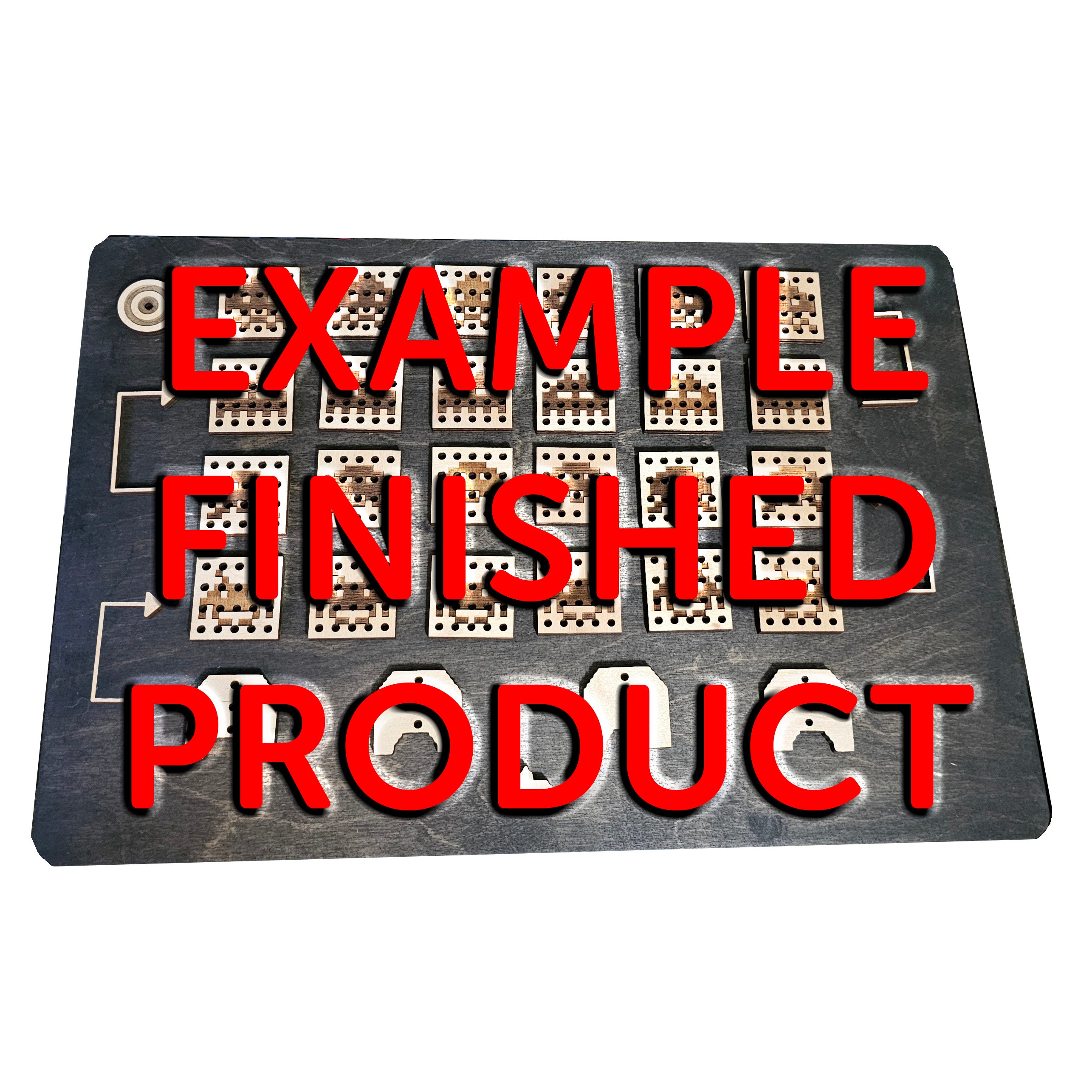 Space Invaders 4 Lane Cribbage Board Pattern / Template SVG DXF PDF AI ...