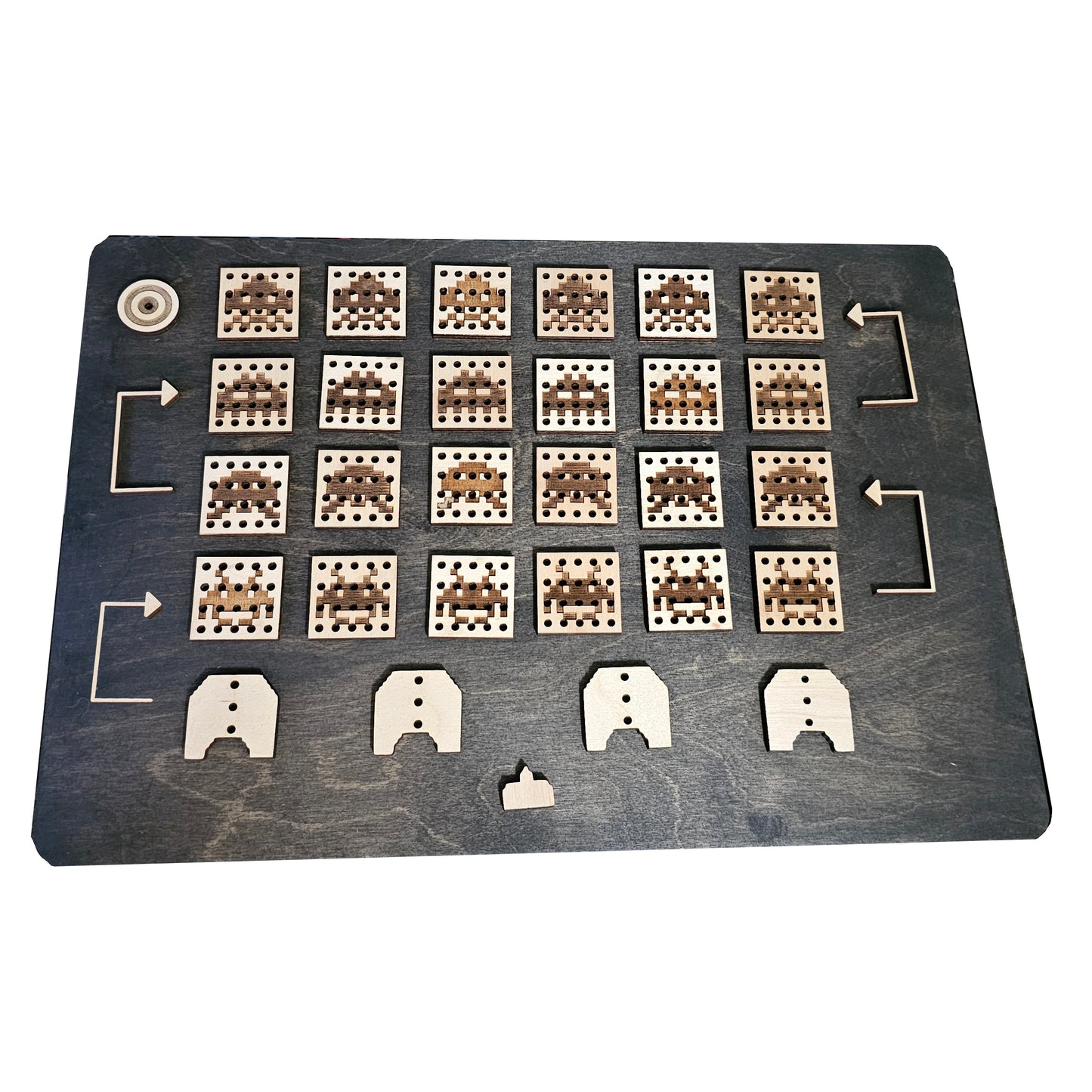 Space Invaders Cribbage Board