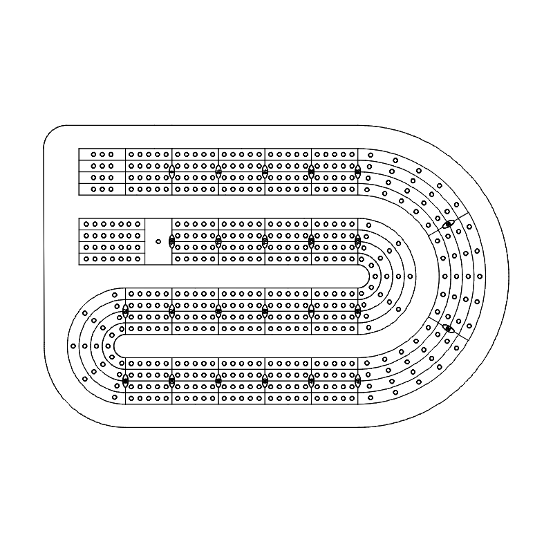 Cribbage Board Pattern / Template - Standard – Custom Crib Boards
